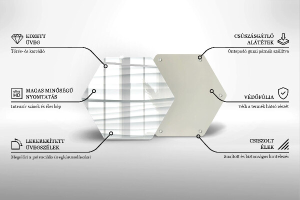 Deska szklana do kuchni Nowoczesna struktura