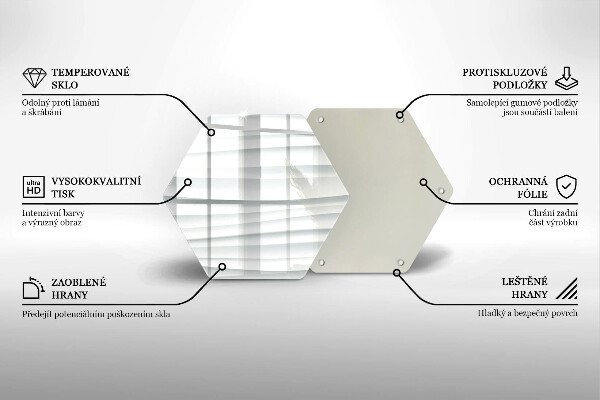 Deska szklana do kuchni Nowoczesna struktura
