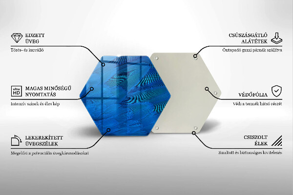 Deska szklana do kuchni Ptasie pióra