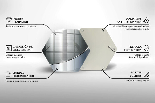 Deska szklana do kuchni Wzór metalowa abstrakcja