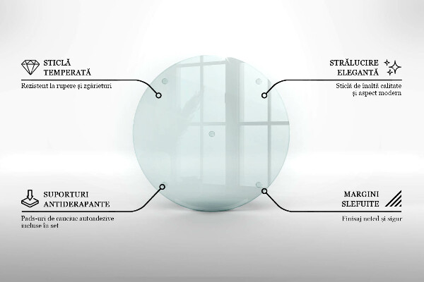 Deska szklana przezroczysta fi30 cm