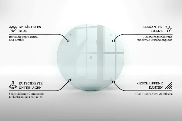 Deska szklana przezroczysta fi30 cm