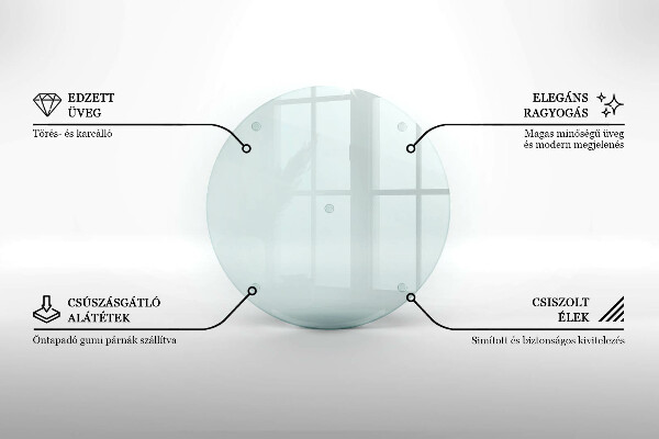Deska szklana transparentna fi40 cm