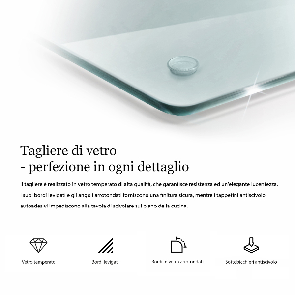 Deska szklana transparentna 60x52 cm