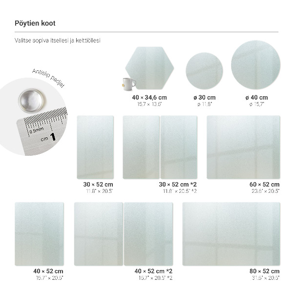 Podwójna deska kuchenna, 2 sztuki w rozmiarze 40x52 cm