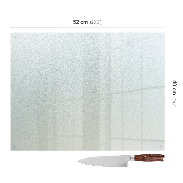 Prostokątna szklana deska do krojenia 52x40 cm