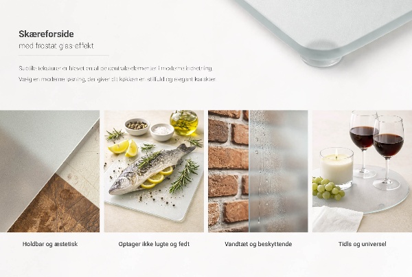 Prostokątna deska do krojenia na blat w rozmiarze 60x52 cm