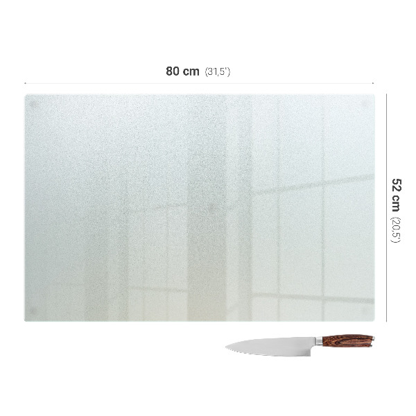 Prostokątna deska szklana do krojenia w rozmiarze 80x52 cm