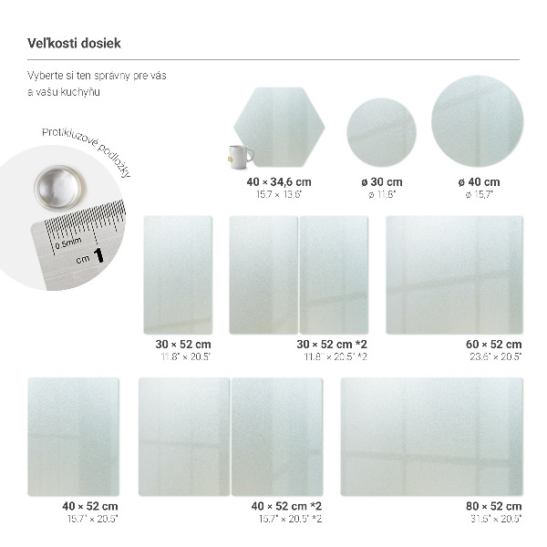 Heksagonalna duża deska do krojenia o wysokości 40 cm