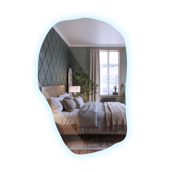 Lustro o nieregularnym kształcie led unikalne 100x65 cm