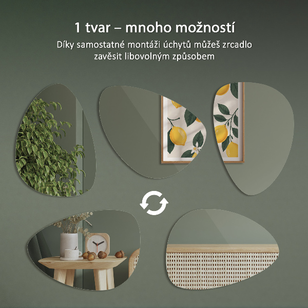 Designerskie lustro jajko 57x80 cm