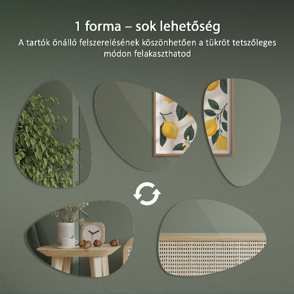 Designerskie lustro jajko 57x80 cm