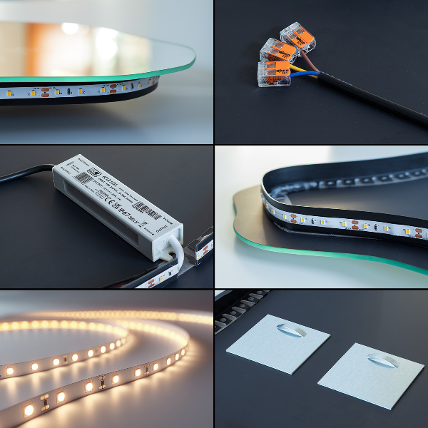 Lustro jajowate LED 64x90 cm