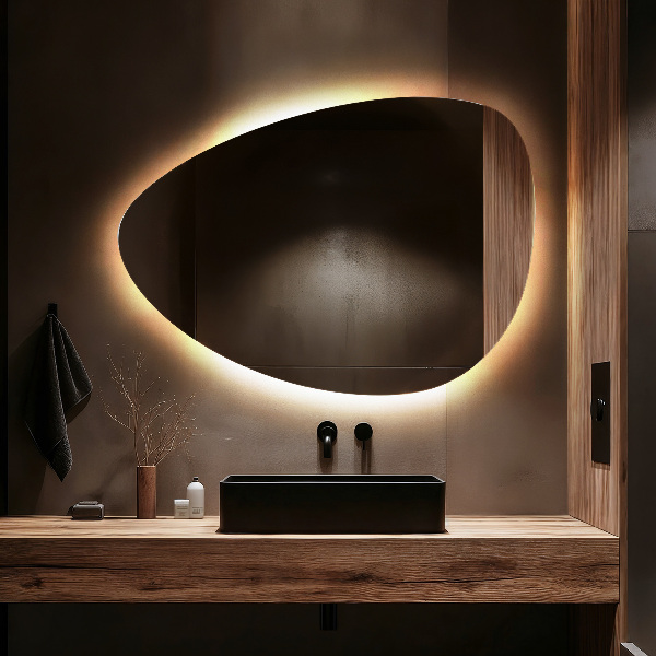 Lustro jajowate LED 64x90 cm