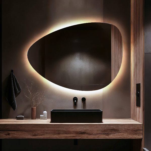 Lustro jajowate LED 64x90 cm