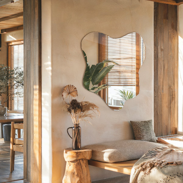 Lustro asymetryczne plama 68x67 cm