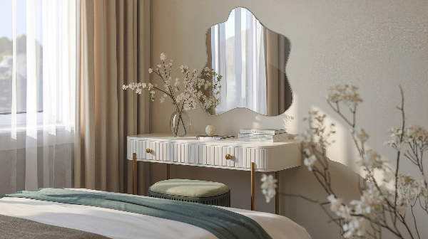 Lustro asymetryczne plama 77x77 cm