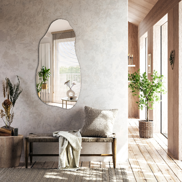 Lustro o nieregularnym kształcie dekoracyjne na ścianę 40x80