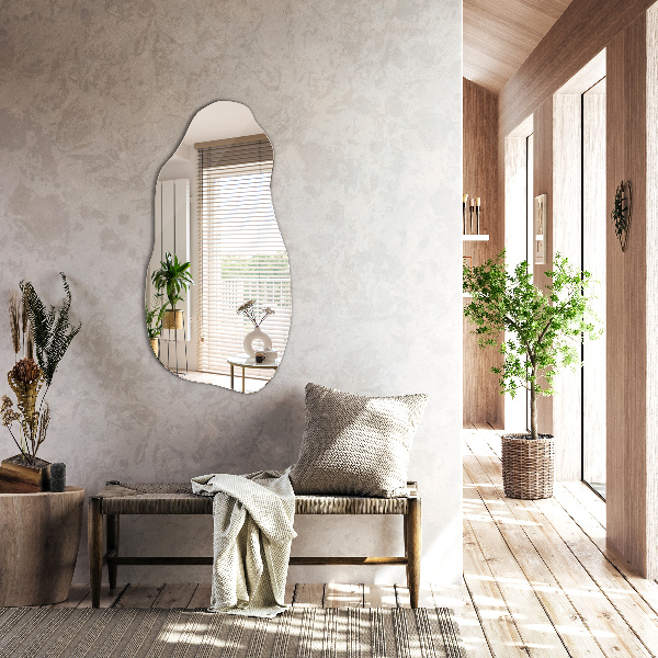 Lustro nieregularne bez ramy stylowy dodatek 45x90