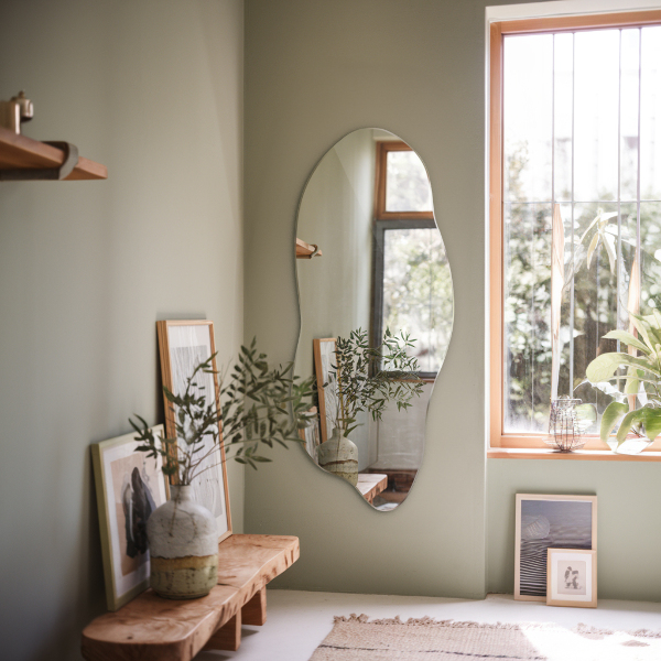 Lustro asymetryczne bez ramy 40x90 cm