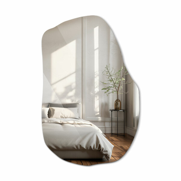 Lustro organiczny kształt stylowe 90x59 cm