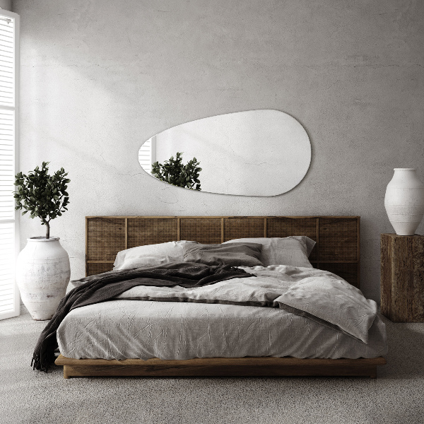 Lustro nieregularne w kształcie łezki bez ramy 35x70 cm