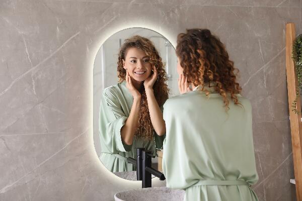 Lustro led owalne 52x90 cm