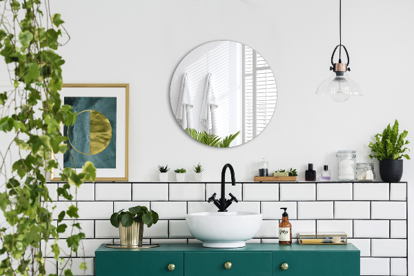 Okrągłe lustro bez ramy fi 80 cm