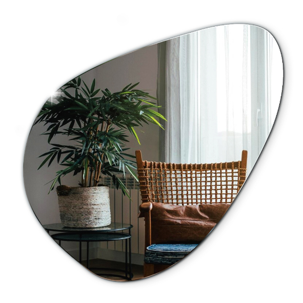 Lustro organiczne nieregularne bez ramy 48x48 cm