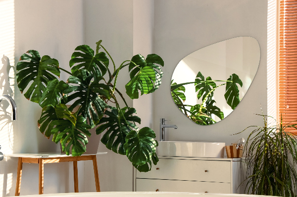 Lustro kształt organiczny piękne niesymetryczne ścienne 77x77 cm