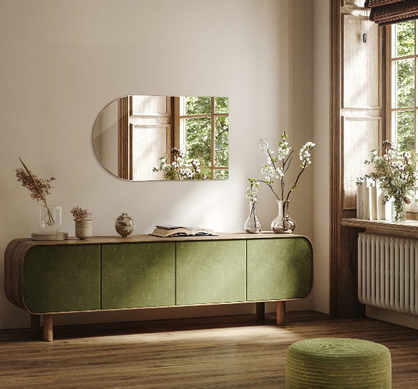 Lustro półowalne 40x70 cm