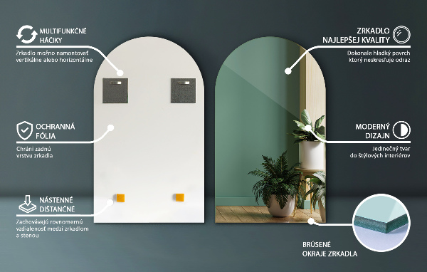 Lustro arkadowe 45x80 cm