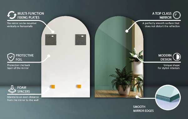 Lustro arkadowe 45x80 cm