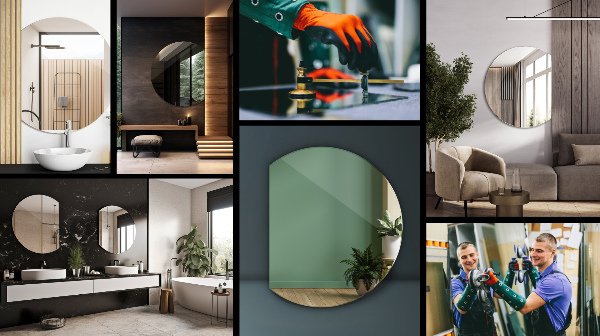 Lustro ścięte nieregularne 70x80 cm