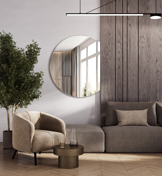 Lustro ze ściętym bokiem bez ramy 74x90 cm