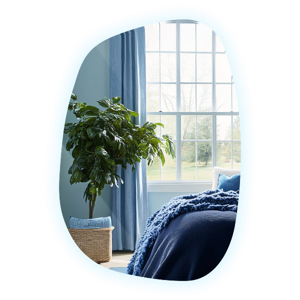 Lustro nieregularne LED w kształcie plamy 79x57 cm