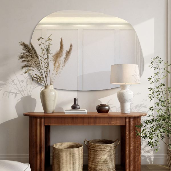 Lustro nieregularne w kształcie plamy 91x66 cm