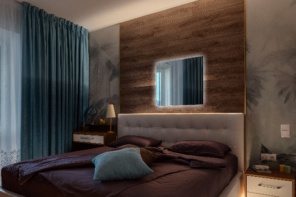 Lustro łazienkowe prostokątne z podświetleniem LED 50x50 cm