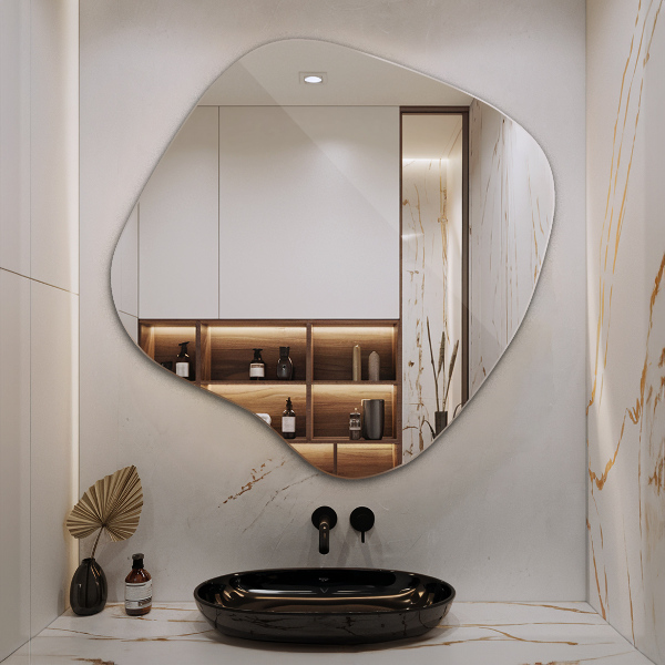 Lustro niesymetryczne w kształcie plamy 77x77 cm