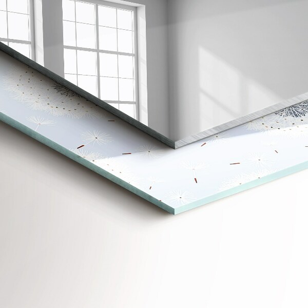 Lustro z nadrukiem dekoracyjne prostokątne Dmuchane kwiaty