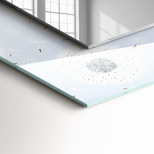 Lustro z nadrukiem dekoracyjne prostokątne Dmuchane kwiaty