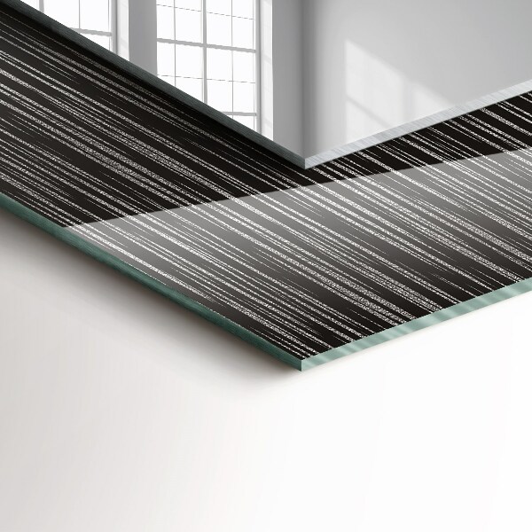 Lustro ramka z nadrukiem prostokątne Nowoczesne linie