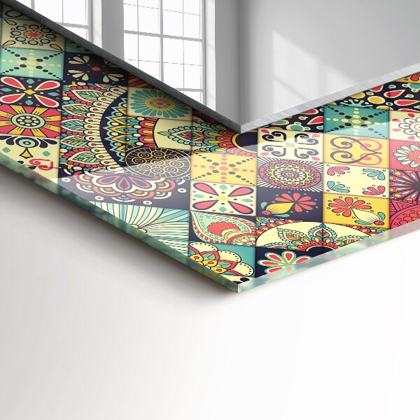 Lustro dekoracyjne prostokątne Kolorowa mozaika