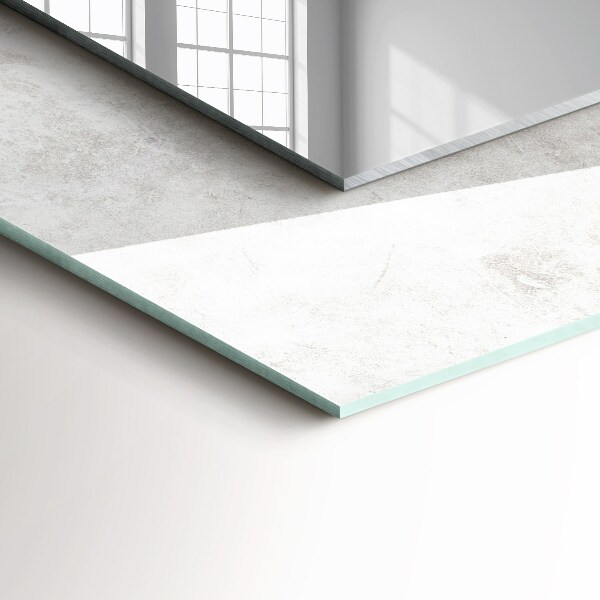 Lustro z drukowaną ramką prostokątne Motyw na szarej tkaninie