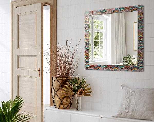 Lustro dekoracyjne prostokątne Kolorowe łuki Fale