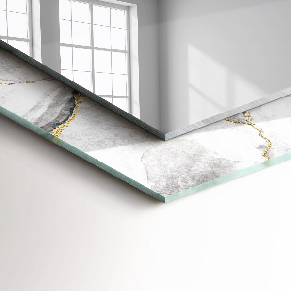 Lustro z nadrukiem prostokątne Marmur z żyłkami