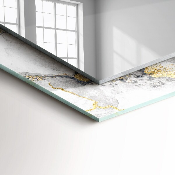 Lustro z nadrukiem dekoracyjne prostokątne Abstrakcyjny marmur z żyłkami