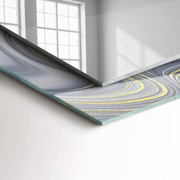 Lustro z drukowaną ramką prostokątne Abstrakcyjne marmurowe motywy