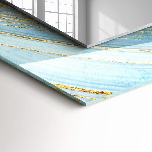 Lustro dekoracyjne prostokątne Niebieskie abstrakcyjne fale