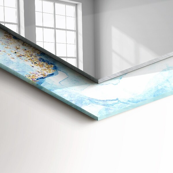 Lustro z nadrukiem prostokątne Abstrakcyjny wzór na marmurze